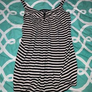 Adorable Ella Moss Striped Button Tank Top